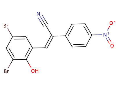 a-[(3,5-二溴-2-羥基苯基)亞甲基]-4-硝基苯乙腈結(jié)構(gòu)式,16434-87-0結(jié)構(gòu)式