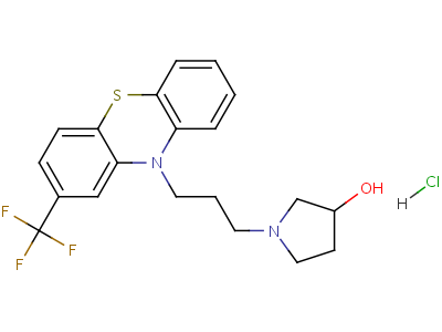 10-(3-(3-羥基吡咯烷)丙基)-2-三氟甲基吩噻嗪結(jié)構(gòu)式,62848-18-4結(jié)構(gòu)式