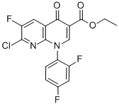 甲酸乙酯1-(2,4-二氟苯基)-7-氯-6-氟-4-氧代羥基吡啶[2,3-b]吡啶-3-羧酸結(jié)構(gòu)式_100491-29-0結(jié)構(gòu)式