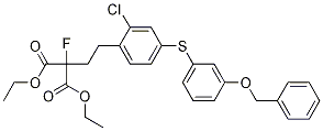 2-{2-[4-(3-芐氧基-苯基磺酰基)-2-氯-苯基]-乙基}-2-氟-丙二酸二乙酯結(jié)構(gòu)式_1023648-24-9結(jié)構(gòu)式