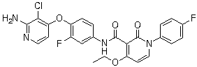 N-[4-[(2-氨基-3-氯-4-吡啶)氧基]-3-氟苯基]-4-乙氧基-1-(4-氟苯基)-1,2-二氫-2-氧代-3-吡啶羧酰胺結構式_1025720-94-8結構式