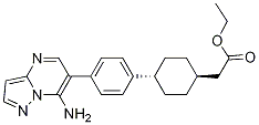 反式-4-[4-(7-氨基吡唑并[1,5-a]嘧啶-6-基)苯基]-環(huán)己烷乙酸乙酯結(jié)構(gòu)式_1031336-54-5結(jié)構(gòu)式