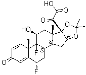 氟輕松-21-羧酸結構式_106931-78-6結構式