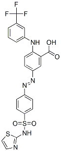(9ci)-5-[[4-[(2-噻唑氨基)磺?；鵠苯基]氮雜]-2-[[3-(三氟甲基)苯基]氨基]-苯甲酸結(jié)構(gòu)式_110679-68-0結(jié)構(gòu)式