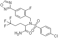 (2R)-2-[[(4-氯苯基)磺酰基][[2-氟-4-(1,2,4-噁二唑-3-基)苯基]甲基]氨基]-5,5,5-三氟-戊胺結(jié)構(gòu)式_1146699-66-2結(jié)構(gòu)式