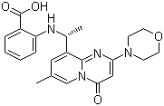 2-[[(1R)-1-[7-甲基-2-(4-嗎啉)-4-氧代-4H-吡啶并[1,2-a]嘧啶-9-基]乙基]氨基]苯甲酸結(jié)構(gòu)式_1173900-33-8結(jié)構(gòu)式