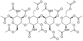 (5Xi)-2-乙酰氨基-3,4,6-三-O-乙?；?2-脫氧-beta-D-來蘇-己糖吡喃糖苷-(1->4)-(5Xi)-2-乙酰氨基-3,6-二-O-乙酰基-2-脫氧-beta-D-來蘇-己糖吡喃糖苷-(1->4)-(5Xi)-2-乙酰氨基-3,6-二-O-乙?；?2-脫氧-beta-D-來蘇-己結(jié)構(gòu)式_117399-51-6結(jié)構(gòu)式