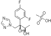 (2R,3R)-2-(2,4-二氟苯基)-1-(1H-1,2,4-三唑-1-基)-2,3-丁二醇甲烷磺酸鹽結(jié)構(gòu)式_1175536-50-1結(jié)構(gòu)式