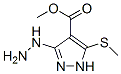 1H-pyrazole-4-carboxylicacid,3-hydrazino-5-(methylthio)-,methylester(9ci)Structure,117736-55-7Structure 1H-pyrazole-4-carboxylicacid,3-hydrazino-5-(methylthio)-,methylester(9ci) Structure,117736-55-7Structure