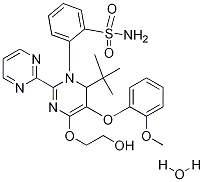 4-叔丁基-n-(6-(2-羥基乙氧基)-5-(2-甲氧基苯氧基)-2,2-bi嘧啶-4-基)苯磺酰胺 水合物結(jié)構(gòu)式_1196074-08-4結(jié)構(gòu)式