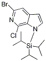 5-溴-7-氯-1-(三異丙基甲硅烷基)-1H-吡咯并[2,3-c]吡啶結(jié)構(gòu)式_1198096-80-8結(jié)構(gòu)式