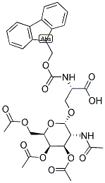 N-芴甲氧羰基-O-BETA-(2-乙酰氨基-2-脫氧-3,4,6-三-O-乙?；?ALPHA-D-吡喃半乳糖基)-L-絲氨酸結(jié)構(gòu)式_120173-57-1結(jié)構(gòu)式