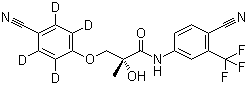 N-[4-硝基-3-(三氟甲基)苯基]-(2S)-3-[4-(乙?；被?苯氧基]-2-羥基-2-甲基丙酰胺結(jié)構(gòu)式_1202044-20-9結(jié)構(gòu)式