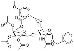 2-乙酰氨基-2-脫氧-4,6-O-(4-甲氧基亞芐基)-3-O-(2,3,4,6-四-O-乙?；?β-D-半乳糖基)-α-D-半乳糖吡喃糖苷芐酯結構式_121785-18-0結構式