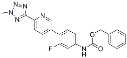 N-[3-氟-4-[6-(2-甲基-2H-四唑-5-基)-3-吡啶]苯基]-氨基甲酸苯甲酯結(jié)構(gòu)式_1220910-89-3結(jié)構(gòu)式