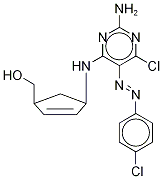 (1R,4S)-rel-4-[[2-氨基-6-氯-5-[(4-氯苯基)氮雜]-4-嘧啶]氨基]-2-環(huán)戊烯-1-甲醇結(jié)構(gòu)式_122624-75-3結(jié)構(gòu)式