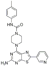 4-(5-氨基-2-吡啶-3-基-噻唑并[5,4-d]嘧啶-7-基)-哌嗪-1-羧酸對(duì)甲苯酰胺結(jié)構(gòu)式_1245319-54-3結(jié)構(gòu)式