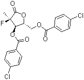 ((2R,3r,4r)-3-((4-氯苯甲?；?氧基)-4-氟-4-甲基-5-氧代四氫呋喃-2-基)甲基4-氯苯甲酸結(jié)構(gòu)式_1294481-79-0結(jié)構(gòu)式