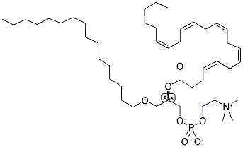 (2R)-2-[(4Z,7Z,10Z,13Z,16Z,19Z)-4,7,10,13,16,19-二十二碳六烯酰氧基]-3-(十六烷氧基)丙基 2-(三甲基銨基)乙基磷酸酯結構式_132213-85-5結構式