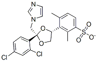 順式-[2-(2,4-二氯苯基)-2-(1H-咪唑-1-基甲基)-1,3-二氧戊環(huán)-4-基]甲醇對甲苯磺酸酯結構式_134071-44-6結構式