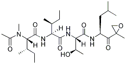 N-乙?；?N-甲基-L-異亮氨酰-L-異亮氨酰-N-[(1S)-3-甲基-1-[[(2R)-2-甲基-2-環(huán)氧乙烷基]羰基]丁基]-L-蘇氨酰胺結構式_134381-21-8結構式