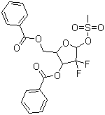 2,2-二氟-1-甲磺酰氧基-2-脫氧核糖-3,5-二苯甲酸酯結(jié)構(gòu)式_134877-43-3結(jié)構(gòu)式