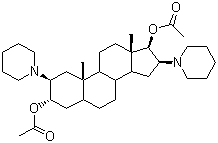 (2b,3a,16b,17b)-2,16-雙(哌啶基)-3,17-二乙酰氧基-5-雄甾烷結(jié)構(gòu)式_13529-31-2結(jié)構(gòu)式