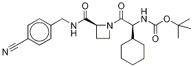 1-[(2R)-N-Boc-2-氨基-2-環(huán)己基乙?；鵠-N-(4-氰基芐基)-2-L-氮雜丁烷羧酰胺結構式_1356848-29-7結構式