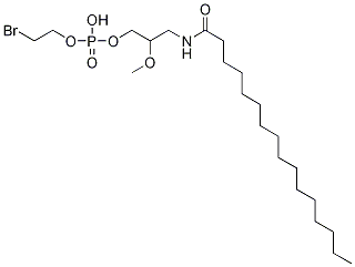 外消旋-3-十六烷酰胺基-2-甲氧基-1-(2-溴乙氧基磷酰)丙醇結(jié)構(gòu)式_146474-84-2結(jié)構(gòu)式