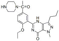 5-[2-乙氧基-5-(1-哌嗪基乙?；?苯基]-1-甲基-3-丙基-1,4-二氫-7H-吡唑并[4,3-d]嘧啶-7-酮結(jié)構(gòu)式_147676-55-9結(jié)構(gòu)式