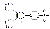 4-{4-(4-氟苯基)-2-[4-(甲基磺?；?苯基]-1H-咪唑-5-基}吡啶結(jié)構(gòu)式_152121-46-5結(jié)構(gòu)式