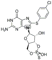 8-(4-氯苯基硫代)-鳥苷3,5-環(huán)單硫代磷酸, Rp異構(gòu)體三乙銨鹽結(jié)構(gòu)式_153660-04-9結(jié)構(gòu)式