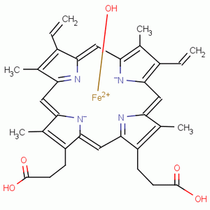 羥高鐵血紅素結(jié)構(gòu)式_15489-90-4結(jié)構(gòu)式