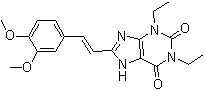 (E)-8-(3,4-二甲氧基苯乙烯)-1,3-二乙基-1H-嘌呤-2,6(3h,7h)-二酮結(jié)構(gòu)式_155270-98-7結(jié)構(gòu)式
