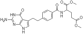 N-[4-[2-(2-氨基-4,7-二氫-4-氧代-3H-吡咯并[2,3-d]嘧啶-5-基)乙基]苯甲酰基]-L-谷氨酸 1,5-二甲酯結(jié)構(gòu)式_155405-81-5結(jié)構(gòu)式