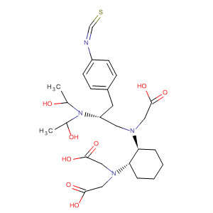 (R)-2-氨基-3-(4-異硫代氰?；交?丙基]-反式-(S,S)-環(huán)己烷-1,2-二胺五乙酸結(jié)構(gòu)式_157380-45-5結(jié)構(gòu)式
