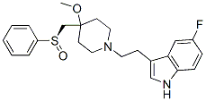 5-F氟-3-[2-[4-甲氧基-4-[[(r)-苯基亞磺?；鵠甲基]-1-哌啶基]乙基]-1H-吲哚結(jié)構(gòu)式_158848-32-9結(jié)構(gòu)式