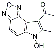 1-(6-羥基-7-甲基-6H-[1,2,5]噁二唑[3,4-e]吲哚-8-基)-1-乙酮結(jié)構(gòu)式_159325-84-5結(jié)構(gòu)式