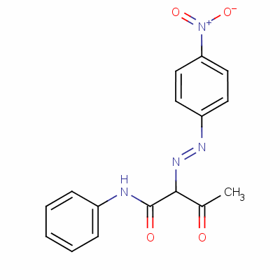 2-[2-(4-硝基苯基)二氮雜烯]-3-氧代-n-苯基-丁酰胺結(jié)構(gòu)式_1657-16-5結(jié)構(gòu)式