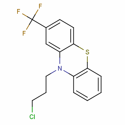 10-(3-氯丙基)-2-(三氟甲基)-10H-吩噻嗪結(jié)構(gòu)式_1675-46-3結(jié)構(gòu)式