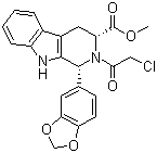 1,2,3,4-四氫-2-氯乙?；? 1-(3,4-亞甲基二氧基苯基)-9h-吡啶并[3,4-b]吲哚-3-羧酸-(6R,12ar)-甲酯結(jié)構(gòu)式_171489-59-1結(jié)構(gòu)式