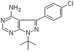 3-(4-氯苯基) 1-(1,1-二甲基乙基)-1H-吡唑并[3,4-d]嘧啶-4-胺結(jié)構(gòu)式_172889-27-9結(jié)構(gòu)式