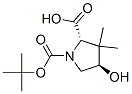 (2S,4R)-N-Boc-4-羥基-3,3-二甲基吡咯烷-2-甲酸結(jié)構(gòu)式_173913-66-1結(jié)構(gòu)式