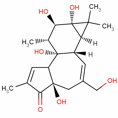 4beta,9alpha,12beta,13alpha,20-Pentahydroxytiglia-1,6-dien-3-oneStructure,17673-25-5Structure 4beta,9alpha,12beta,13alpha,20-Pentahydroxytiglia-1,6-dien-3-one Structure,17673-25-5Structure