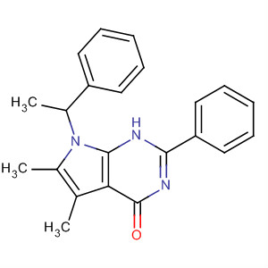 3,7-二氫-5,6-二甲基-2-苯基-7-(1-苯基乙基)-4H-吡咯并[2,3-d]嘧啶-4-酮結(jié)構(gòu)式_177499-65-9結(jié)構(gòu)式