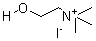 2-羥基-N,N,N-三甲基-乙銨碘化物(1:1)結(jié)構(gòu)式_17773-10-3結(jié)構(gòu)式
