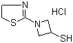 3-Azetidinethiol, 1-(4,5-dihydro-2-thiazolyl)-, monohydrochlorideStructure,179337-57-6Structure 3-Azetidinethiol, 1-(4,5-dihydro-2-thiazolyl)-, monohydrochloride Structure,179337-57-6Structure