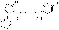 (4S)-3-[(5s)-5-(4-氟苯基)-5-羥基戊?；鵠-4-苯基-1,3-噁唑啉-2-酮結(jié)構(gòu)式_189028-95-3結(jié)構(gòu)式