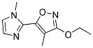 (9ci)-3-乙氧基-4-甲基-5-(1-甲基-1H-咪唑-2-基)-異噁唑結(jié)構(gòu)式_194286-92-5結(jié)構(gòu)式
