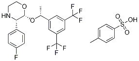 (2R,3S)-2-((R)-1-(3,5-雙(三氟甲基)苯基)乙氧基)-3-(4-氟苯基)嗎啉4-甲基苯磺酸鹽結(jié)構(gòu)式_200000-59-5結(jié)構(gòu)式